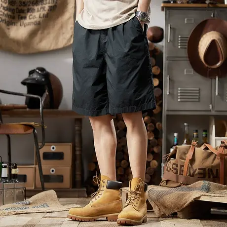 Modi Nick/摩帝尼克男款裤子男士休闲工装五分裤宽松大码纯色时尚图片