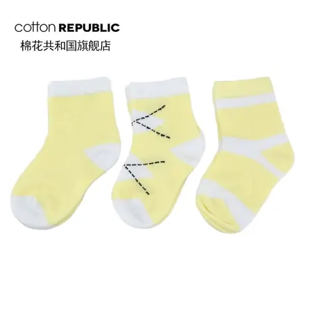 棉花共和国儿童短袜6-12月婴儿棉质袜3双装婴童中筒袜可爱小童袜图片