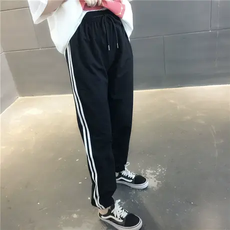 运动裤女宽松春秋2023新款显瘦哈伦裤夏薄款休闲束脚长裤卫裤百搭商品大图