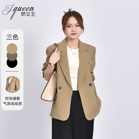 西装外套女秋季新款职业通勤气质时尚高级感宽松正肩长袖廓形西服商品大图