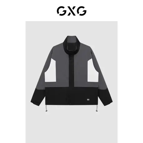 【新款】GXG男装 秋季休闲拼接时尚外套夹克男GHC1210016H图片