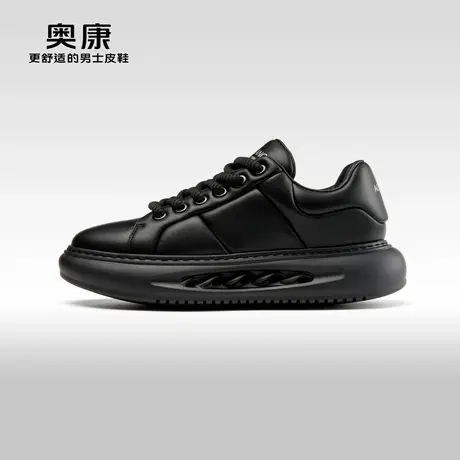 Aokang奥康秋季新款时尚休闲鞋男厚底缓震轻弹百搭潮单鞋商品大图