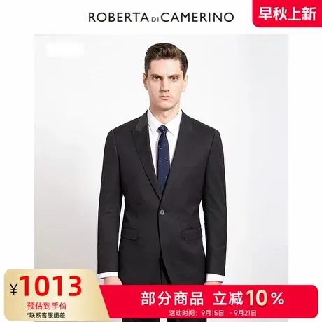 [含绵羊毛]ROBERTA诺贝达男装男士西服秋季新款商务纯色休闲西装商品大图