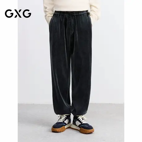 GXG男装 绒感舒适束脚裤保暖休闲裤男宽松运动卫裤 25年秋季新品商品大图