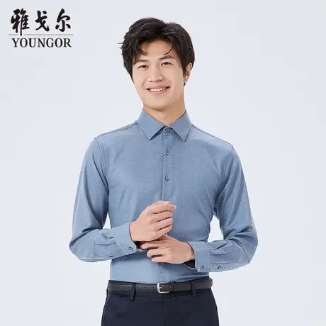 【商场同款】雅戈尔柔软易打理衬衫秋季新款免烫商务休闲长袖衬衫商品大图