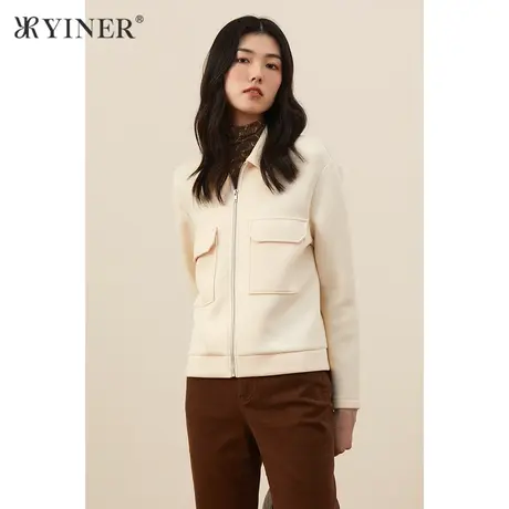 YINER音儿女装秋季气质休闲宽松短外套商品大图