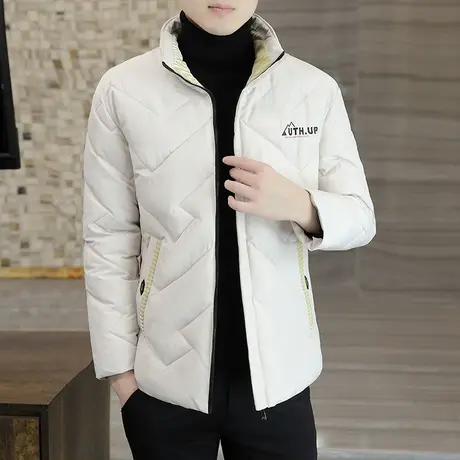 冬季棉衣男新款韩版百搭青年帅气加厚保暖棉袄修身立领羽绒棉服潮商品大图
