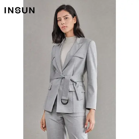 INSUN恩裳春季收腰修身西装外套图片