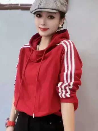 欧货外套2023秋季新款洋气减龄卫衣女百搭休闲长袖宽松显瘦上衣潮商品大图