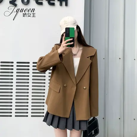 西装外套女2024春季新款韩版设计感英伦学院风宽松休闲减龄小西装商品大图