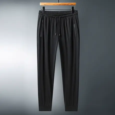 2022夏季新款冰丝休闲裤男士新款潮流百搭宽松直筒运动长裤子男裤商品大图