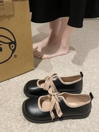 法式少女小皮鞋女2023新款夏天玛丽珍女鞋配裙子法式晚风单鞋通勤商品大图