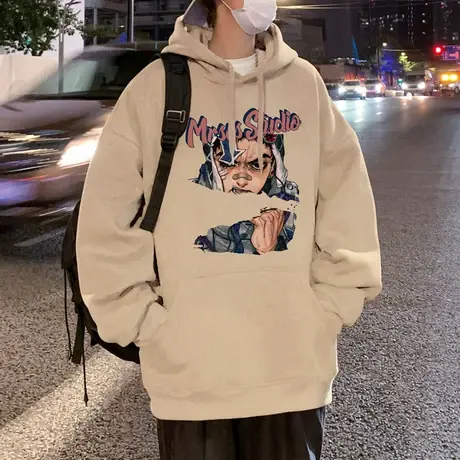 卫衣男秋冬季重磅宽松外套2023新款美式复古高街ins潮牌连帽上衣商品大图