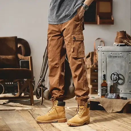 Modi Nick/摩帝尼克潮牌男款工装裤宽松纯棉户外多口袋休闲裤男裤商品大图