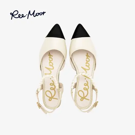 REEMOOR睿慕尖头单鞋2023年新款夏季软底气质时尚百搭包头凉鞋女商品大图