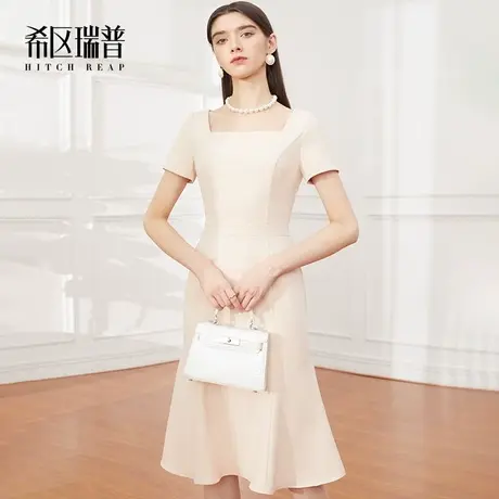 希区瑞普高级感连衣裙女2023新款夏季法式高端名媛气质修身鱼尾裙商品大图
