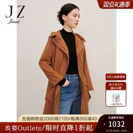 商场同款JZ玖姿风衣外套女2023秋季新款JWCQ41102商品大图