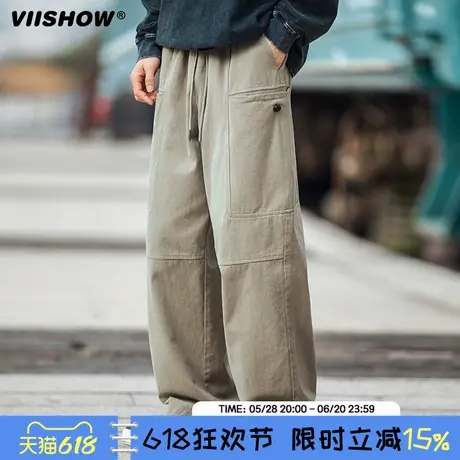 VIISHOW工装裤子男2025年春潮牌宽松美式直筒日系高街休闲伐木裤商品大图