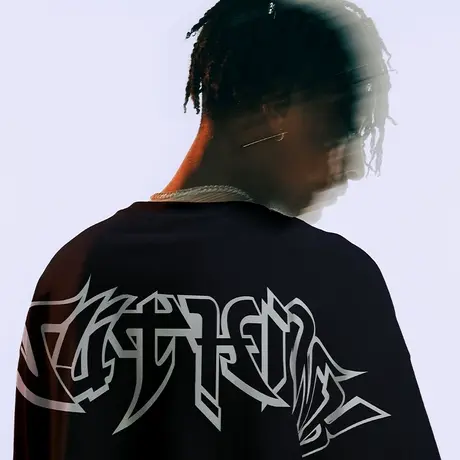 Nuthink欧美嘻哈潮牌短袖T恤男款夏季中性风潮流加肥加大蝙蝠袖商品大图