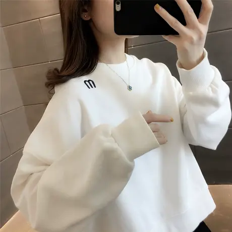 春季2023年新款春季假两件女士卫衣女宽松韩版上衣潮ins春季卫衣图片