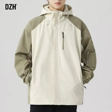 男生防风冲锋衣外套男春秋季潮高级感男装2024新款休闲夹克登山服商品大图