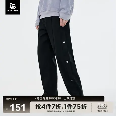 Lilbetter男士休闲裤秋季新款长裤宽松时尚直筒裤潮流美式裤子男图片