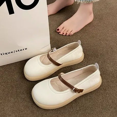 玛丽珍平底小皮鞋女夏季法式气质单鞋2023新款爆款温柔晚风乐福鞋商品大图