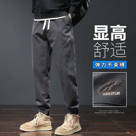 春秋款工装休闲裤男士束脚宽松男装九分男裤子男款哈伦裤2023新款商品大图