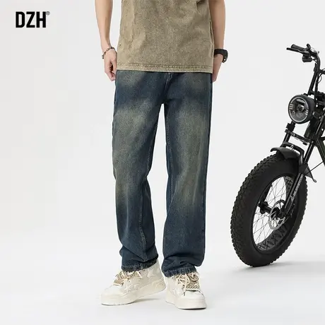 男士春季直筒牛仔裤男宽松大码2024新款男款裤子休闲百搭阔腿长裤商品大图