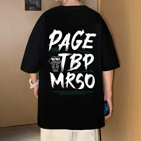 纯棉短袖T恤男夏季2024新款宽松半袖潮牌cityboy日系体恤男装上衣商品大图