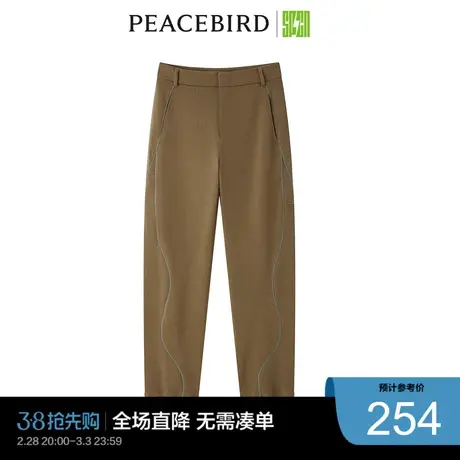 太平鸟奥莱休闲潮流SPCN曲线针织裤商品大图