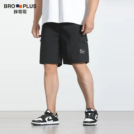 胖哥哥工装5分短裤男宽松加肥加大码胖子肥佬夏季五分运动裤子男商品大图