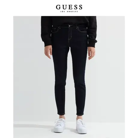 GUESS女士纯色高级简约通勤直筒牛仔裤Q2BA54W55R0图片