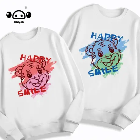 Ohlyah卫衣女春秋季潮ins大码宽松圆领情侣无帽2023新款休闲衣服商品大图