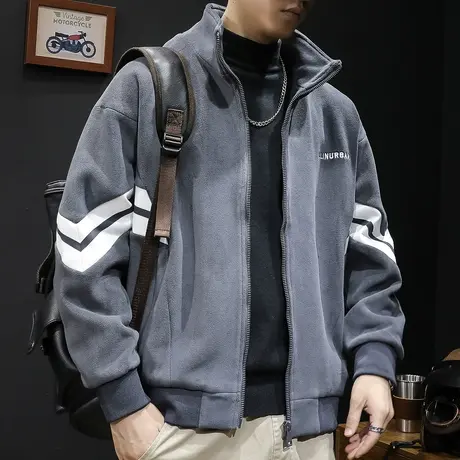 奥利绒外套男冬季潮加厚日系2023新款男士夹克休闲上衣秋冬款保暖图片