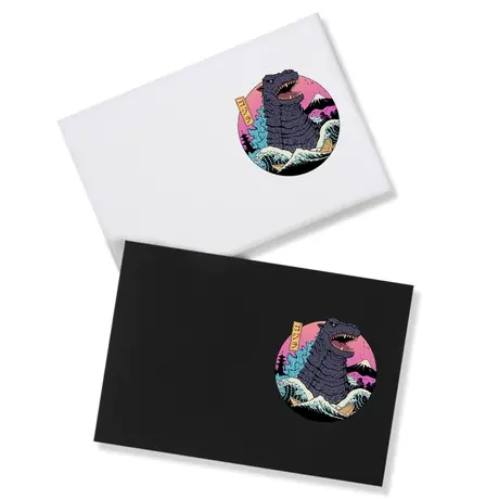 秀洛日系小怪兽衣服浮世绘哥斯拉夏季t恤短袖宽松印花纯棉打底衫商品大图