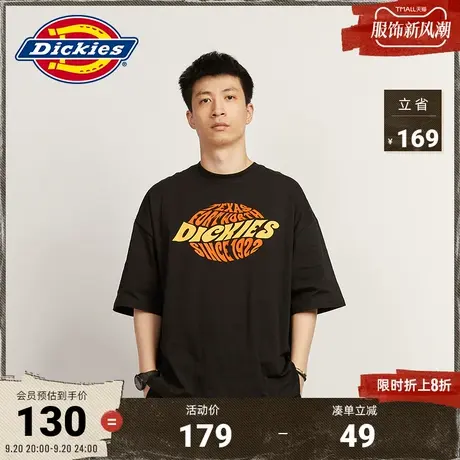 Dickies23春夏新款工装前胸渐变大Logo短袖休闲T恤男女图片