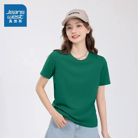 KWV真维斯短袖t恤女2025新款爆款体恤衫今年流行漂亮上衣夏季半袖商品大图
