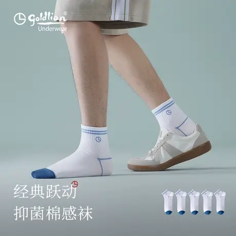 金利来袜子男款夏2025新款薄款透气7a抗菌男士短筒袜男生运动短袜商品大图
