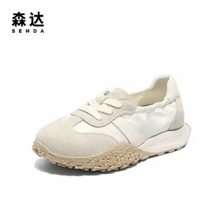 森达阿甘鞋女款2025秋新运动风跑步拼接厚底休闲鞋WP022CA5商品大图