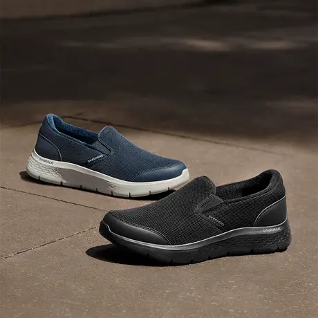 Skechers斯凯奇夏季男鞋一脚蹬健步鞋厚底休闲运动鞋爸爸鞋跑步鞋商品大图