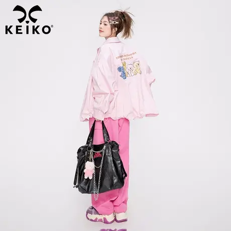 慵懒风廓形薄款外套女防晒衣春夏韩版oversize宽松粉色上衣春秋商品大图