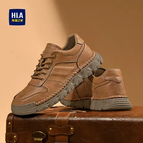 HLA/海澜之家男鞋新款秋季时尚质感复古低帮工装鞋百搭耐磨户外图片
