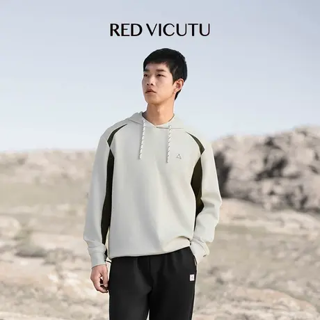 VICUTU/威可多长袖T恤男舒适亲肤时尚连帽商务休闲百搭卫衣图片