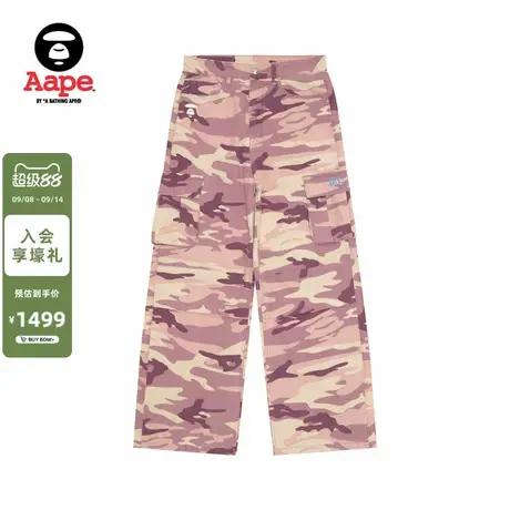 Aape旗舰店女装秋冬猿人迷彩多口袋工装潮流阔腿裤C656XAP商品大图
