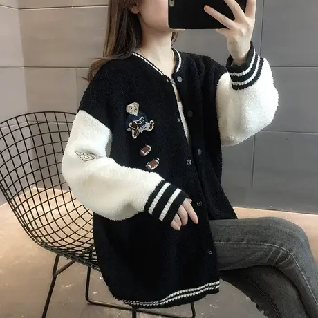 毛衣2023年新款女装冬款冬装女士针织开衫外套宽松加厚外穿爆款潮商品大图