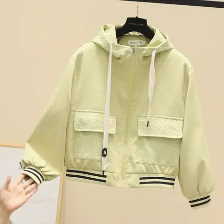 连帽外套女士春秋2023早秋装新款宽松短款休闲洋气减龄棒球服上衣商品大图
