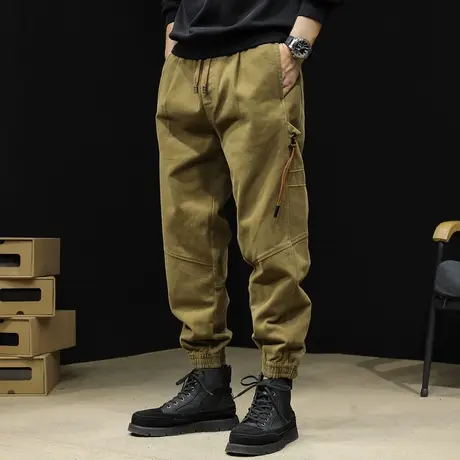 加厚工装裤男潮牌2024新款春秋宽松束脚大码男士休闲美式裤子春季商品大图