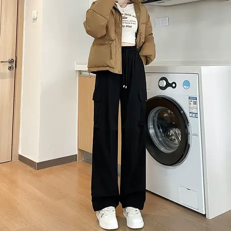 白鸭绒工装羽绒裤女外穿冬季2024新款东北零下40度防寒保暖棉裤子图片