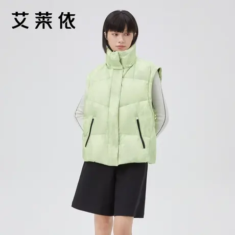 艾莱依官方正品迷彩羽绒服女款冬季新款可脱卸袖运动冬季短款外套商品大图